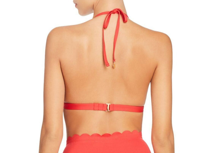 Top de bikini con copa triangular festoneada de kate spade new york $70 Talla XS # U5 322 NUEVO