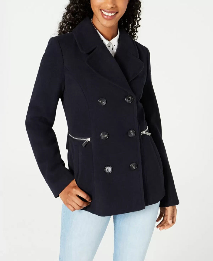 Maralyn & Me Juniors' Double-Breasted Peacoat MSRP $89.50 Size XL # 20B 599 NEW