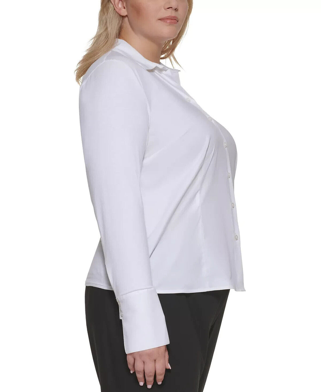 Calvin Klein Plus Size Camisa resistente a las arrugas MSRP $ 84 Tamaño 14W # 4B 438 NUEVO