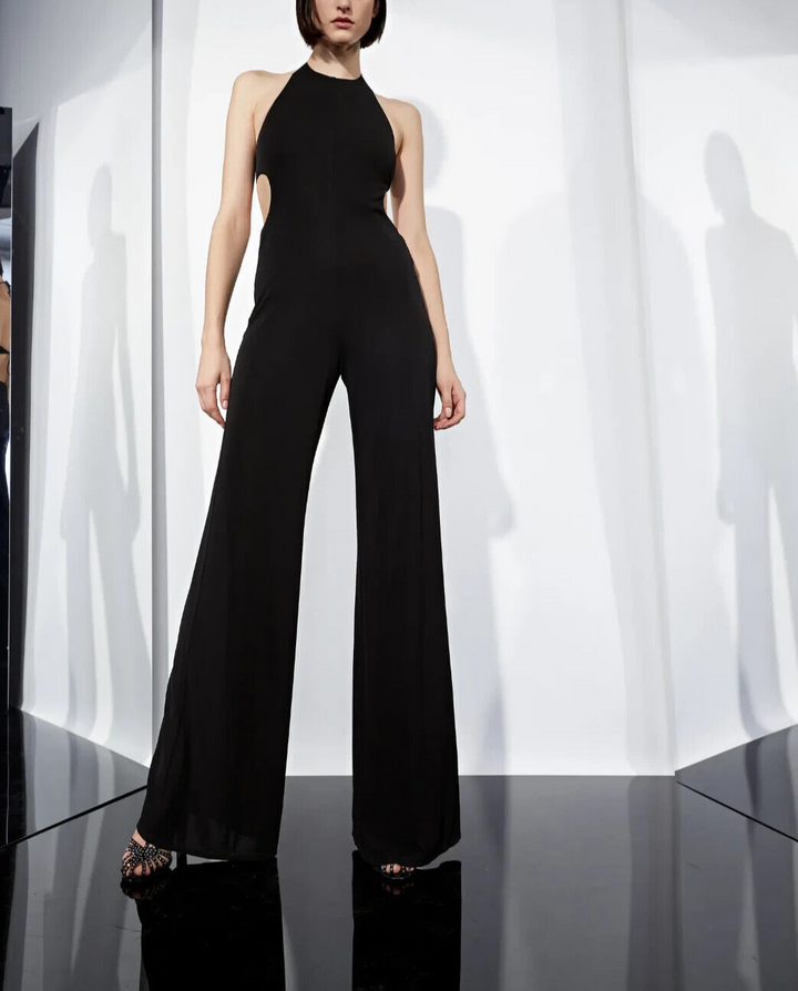 HALSTON Alexis Cutout Jersey Jumpsuit