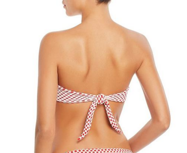 Shoshanna Knot Front Bandeau Bikini Top