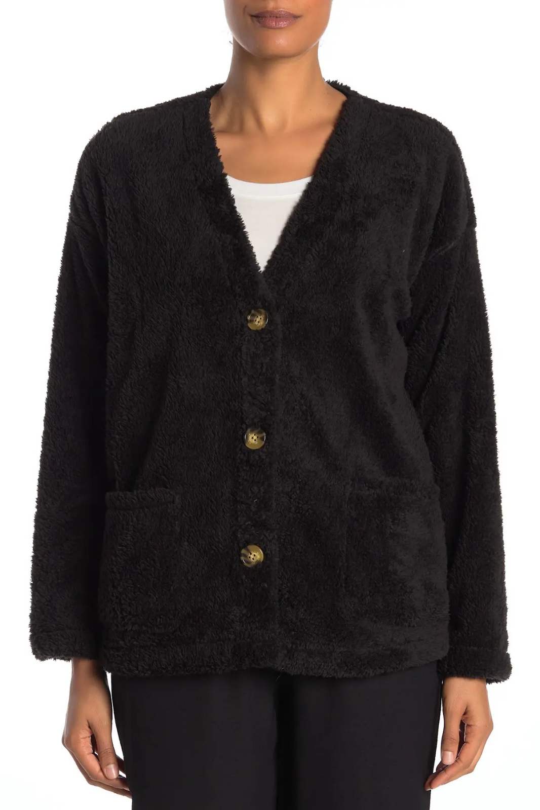 B Collection by Bobeau Sherpa Cardigan MSRP $78 Size XS # 5C 1971 NEW
