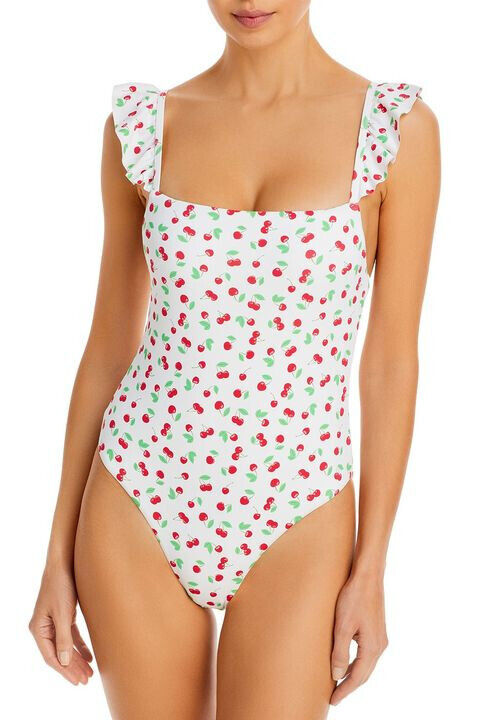 AQUA Swim Bandeau Maillot One Piece Swimsuit MSRP $98 Size L # U11B 322 NEW