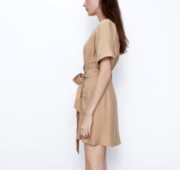 ZARA Belted Mini Dress