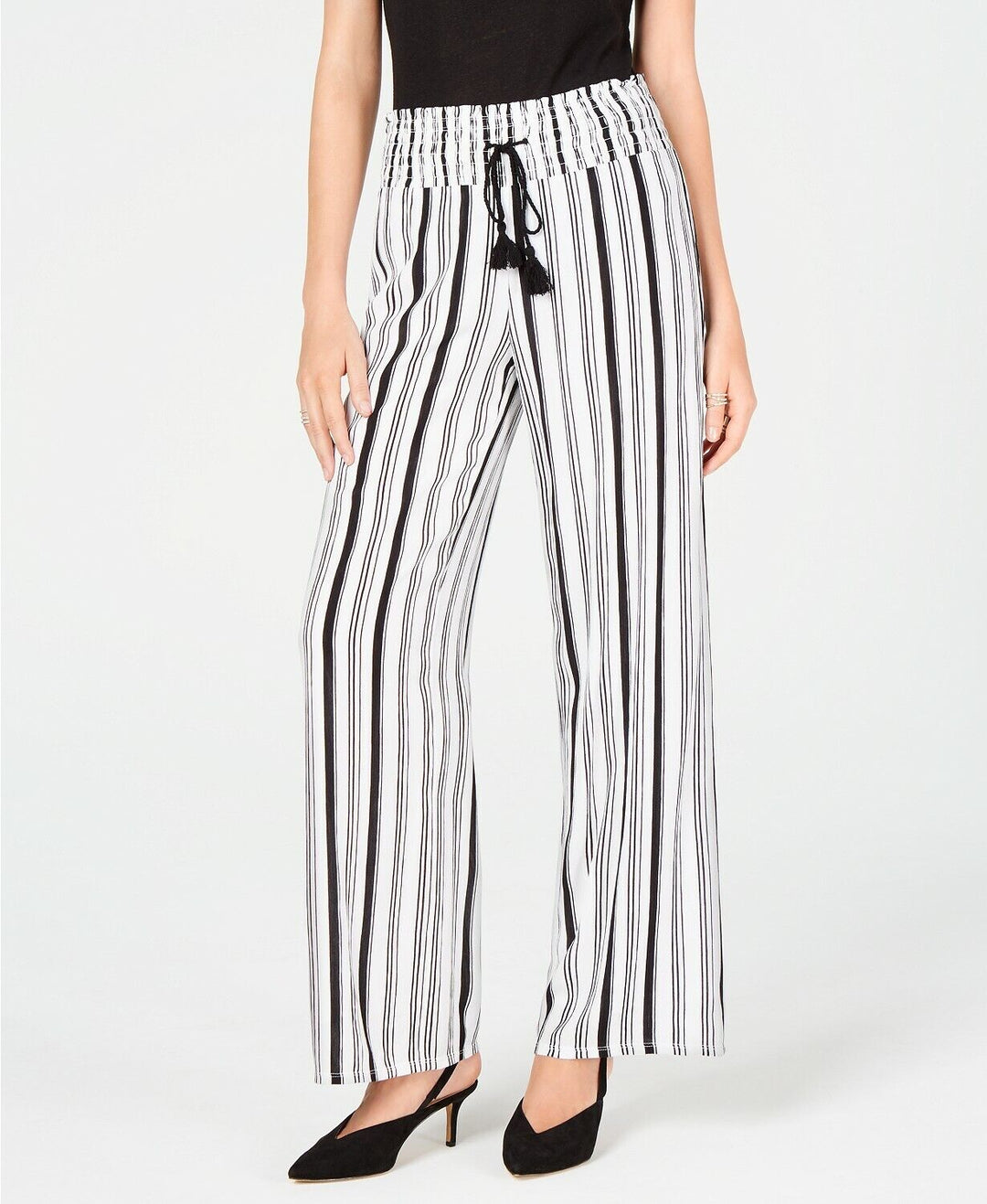 Inc Striped Wide-Leg Pants