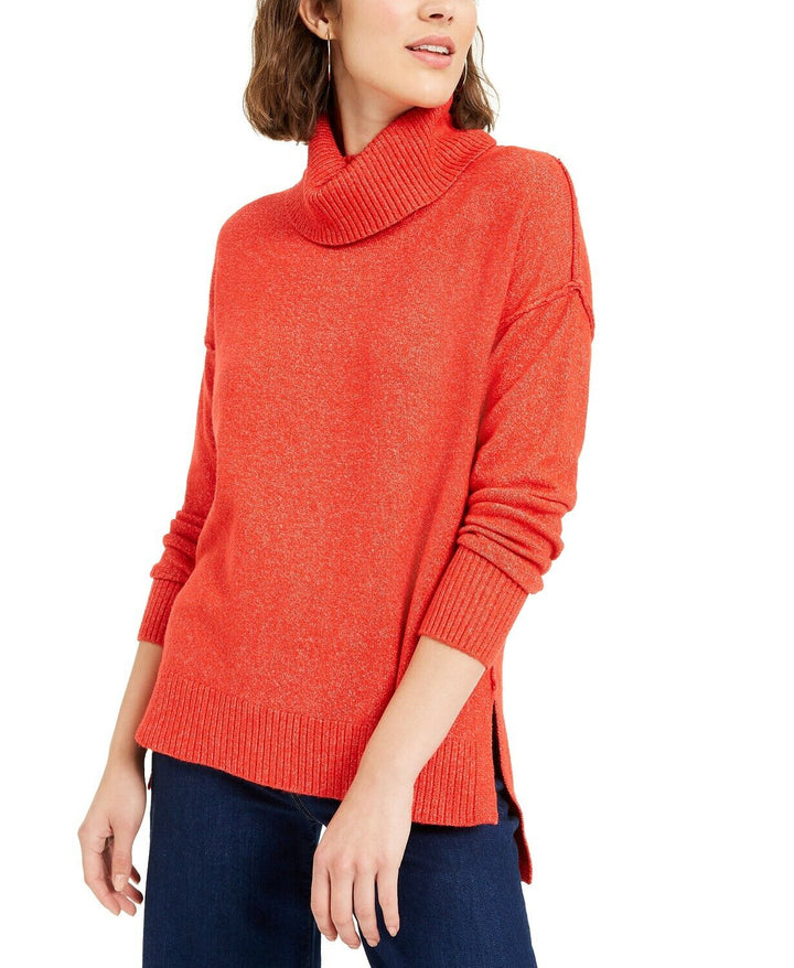 Bar III Becca Tilley x Turtleneck High-Low Sweater MSRP $69 Size L # 5D 1563 NEW