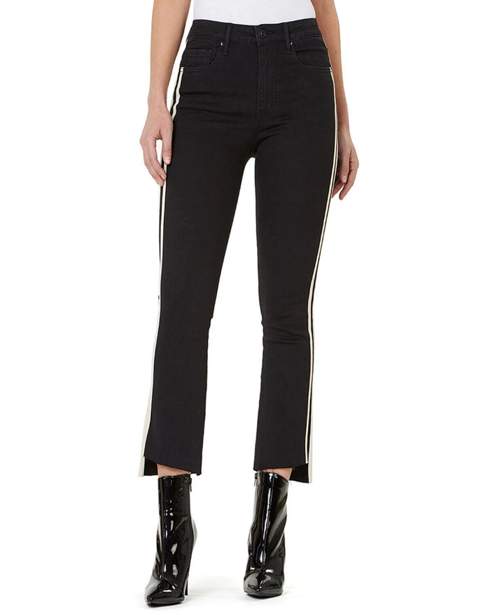 Numero Juniors High-Rise Side-Stripe Cropped Jeans $89 Size 28 # 30A 487 NEW