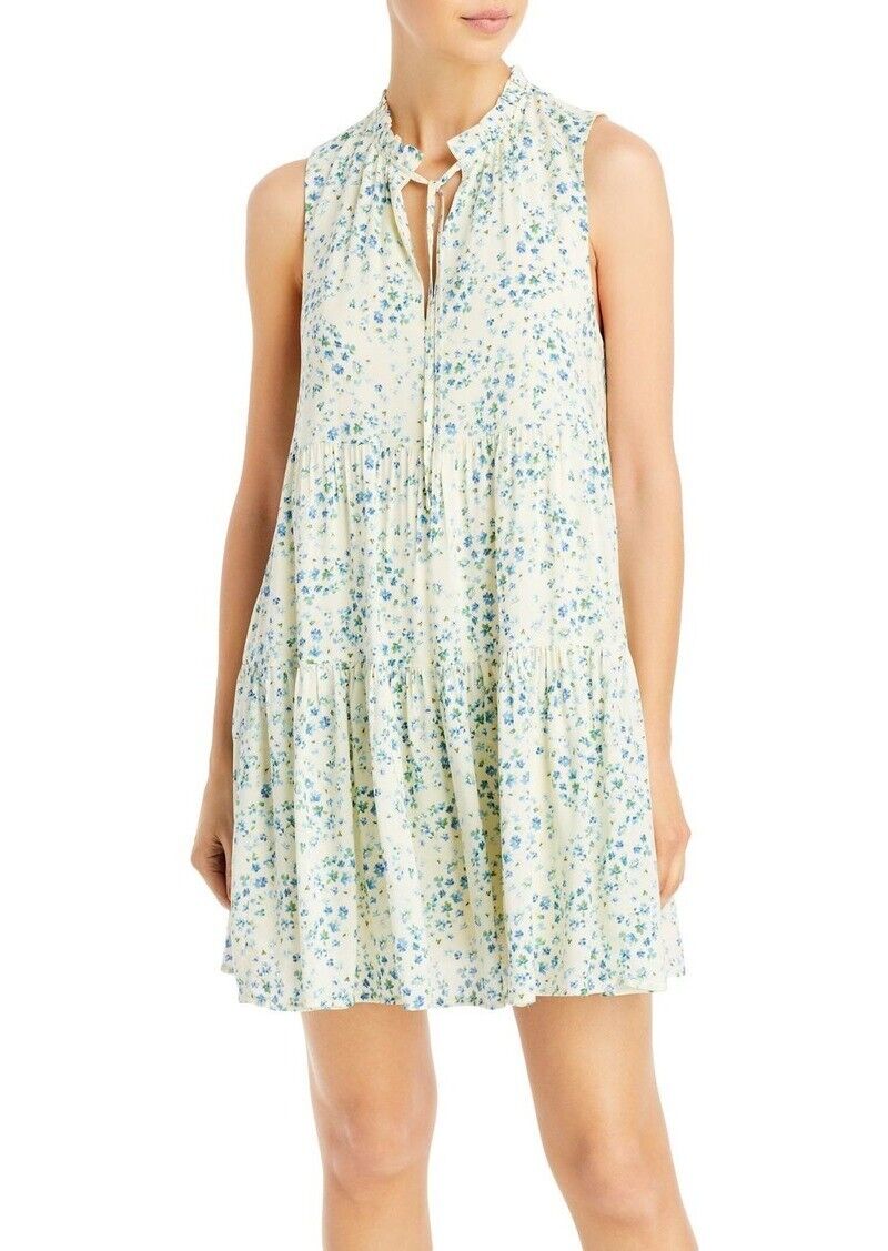 AQUA Printed Tiered Mini Dress MSRP $78 Size XS # 7A 1455 NEW