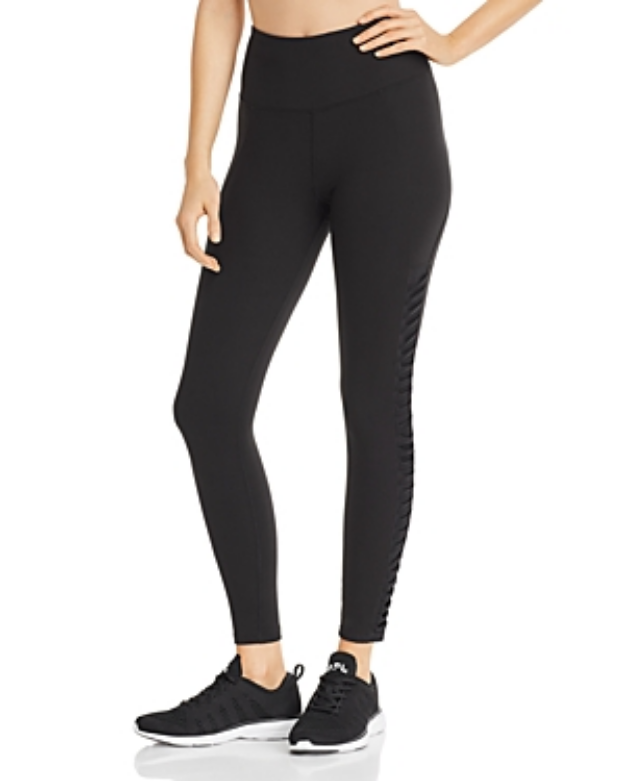 AQUA Athletic Mesh-Inset Leggings MSRP $68 Size XS # TR 660 NEW