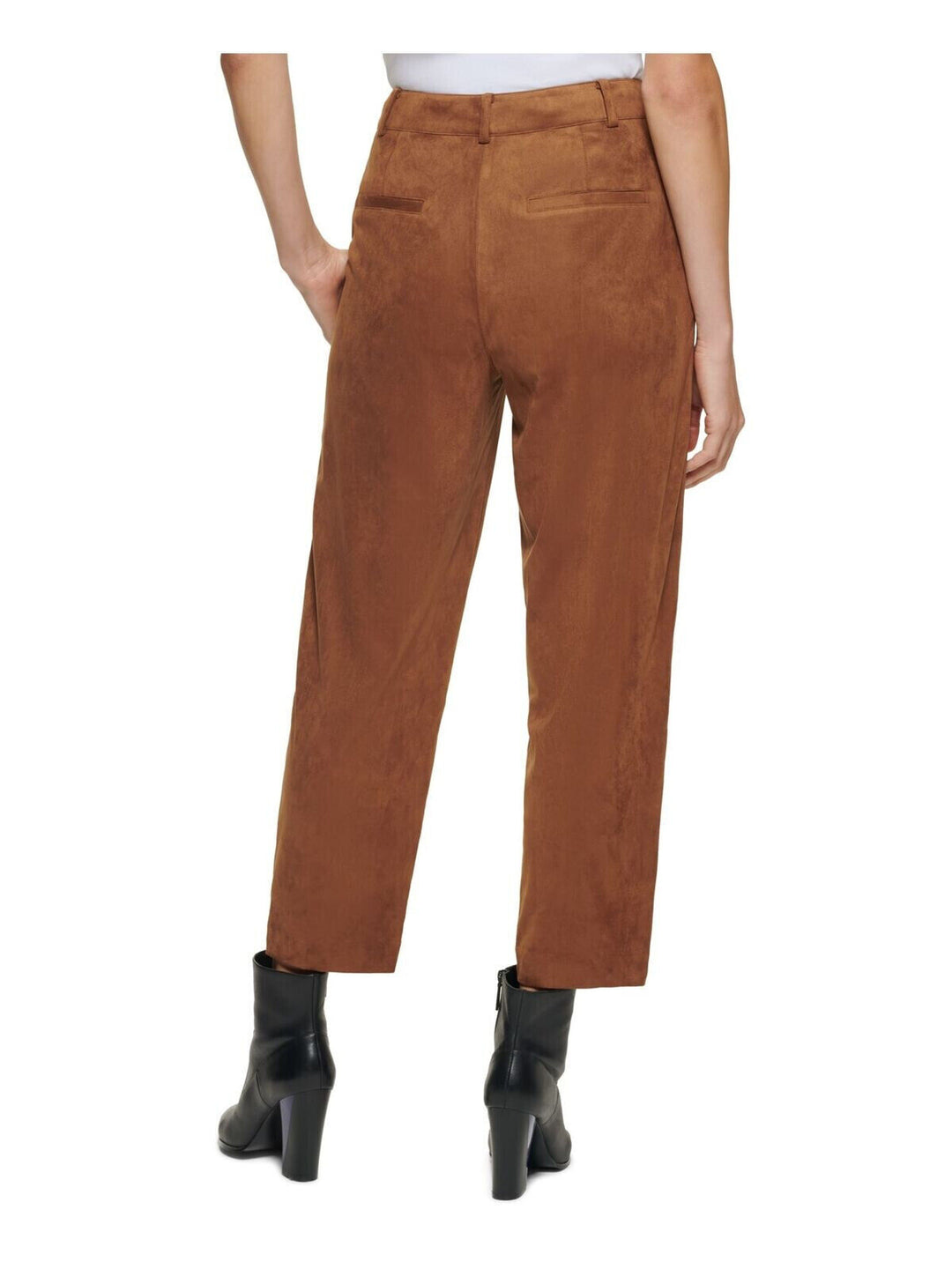 Calvin Klein Faux-Suede Cropped Pants