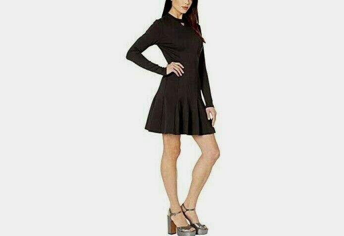 Nicole Miller Ponte-Knit Fit &amp; Flare Dress MSRP $295 Talla S # 10B 1522 NUEVO