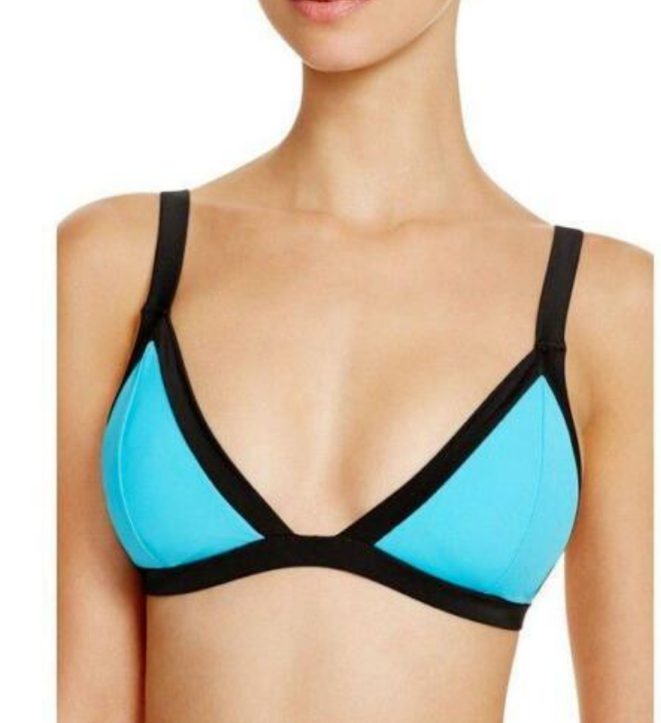 Sole East Sobe Color Block Triangle Bikini Top MSRP $52 Size XS # U8 373 NEW