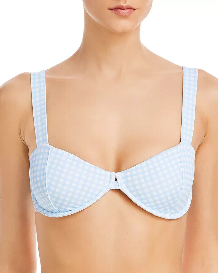 AQUA Swim Printed Underwire Bandeau Bikini Bra MSRP $58 Size S # U2 436 NEW