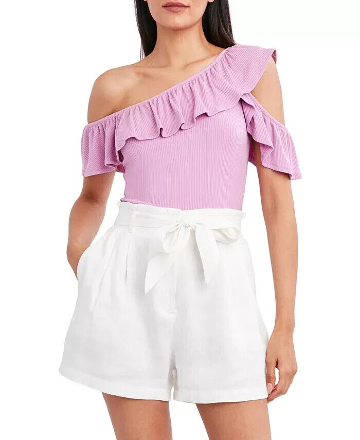 BCBGMAXAZRIA Ruffled Asymmetrical Top MSRP $98 Size XXS # 6A 1680 NEW