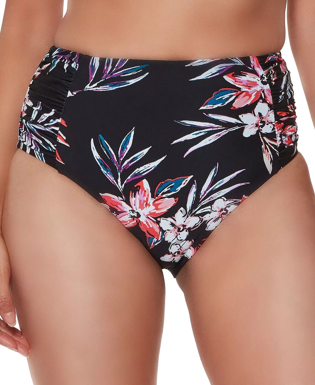 BAR III Tropical Escape High-Waist Bikini Bottoms MSRP $44 Size M # U10 334 NEW