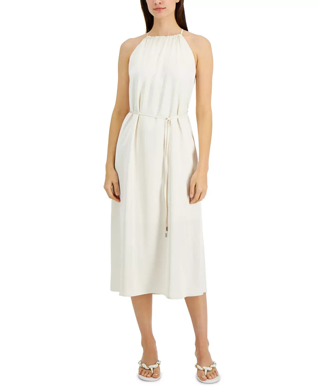 INC International Concepts Crepe Halter Midi Dress $99 Size 8 # 3A 1861 NEW