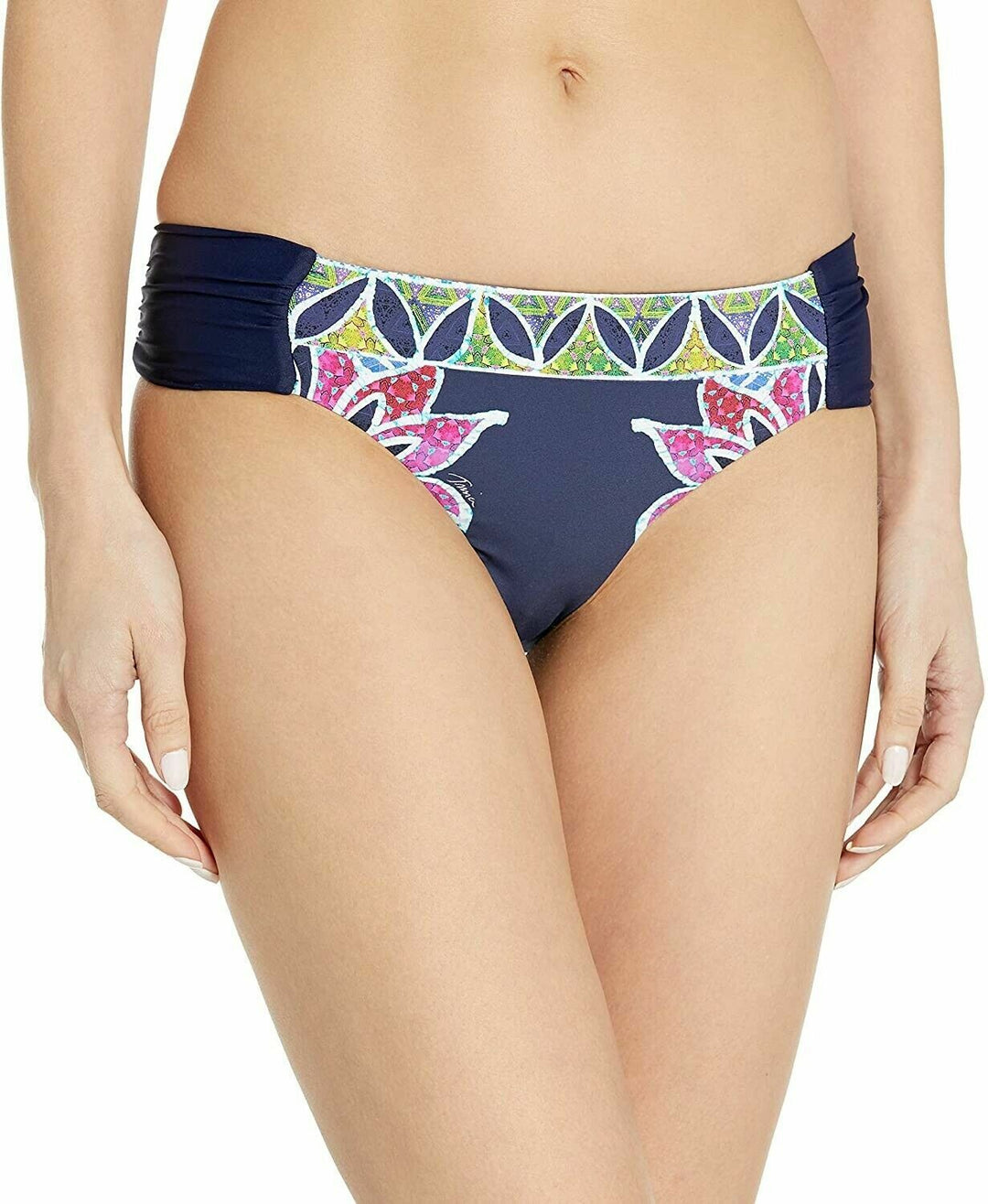 Trina Turk Lotus Batik Reversible Bikini Bottom MSRP $76 Size 4 # U8 421 NEW