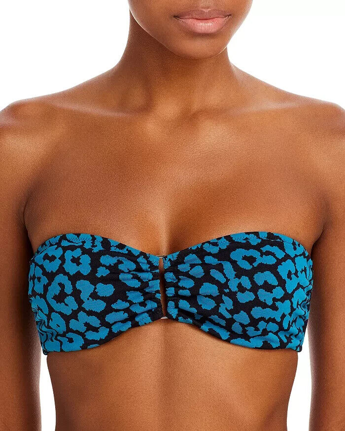 Solid & Striped The Tati Leopard Print Bikini Top $88 Size M # U4 407 NEW