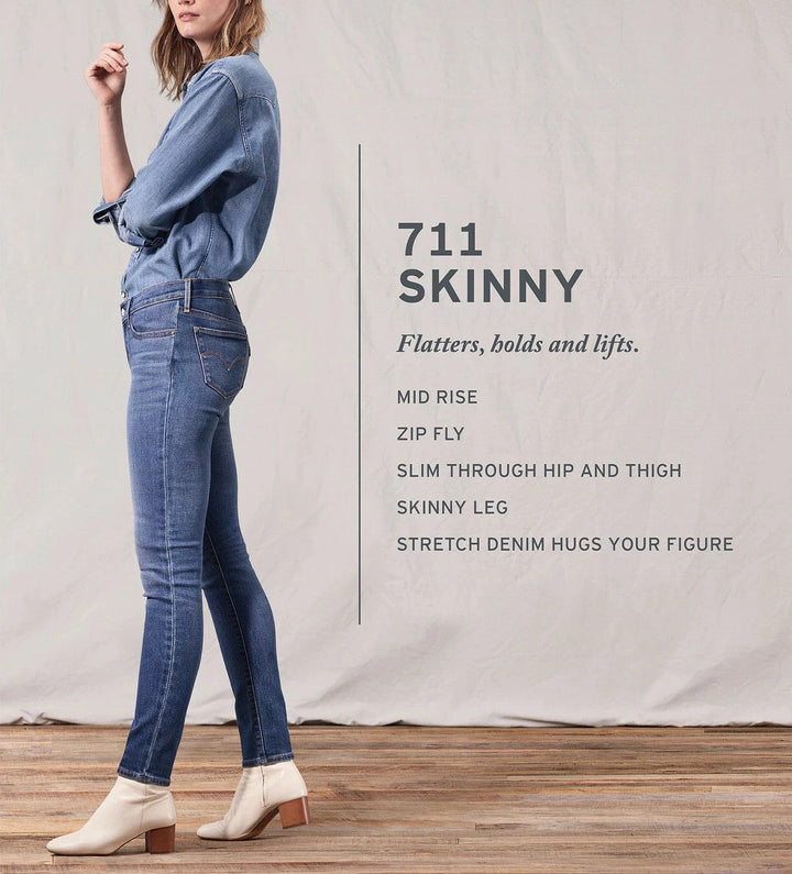 Levi's 711 Skinny Jeans MSRP $69 Tamaño 34x30 # 30A 516 NUEVO