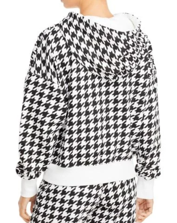 AQUA x Scout the City Houndstooth Print Hoodie