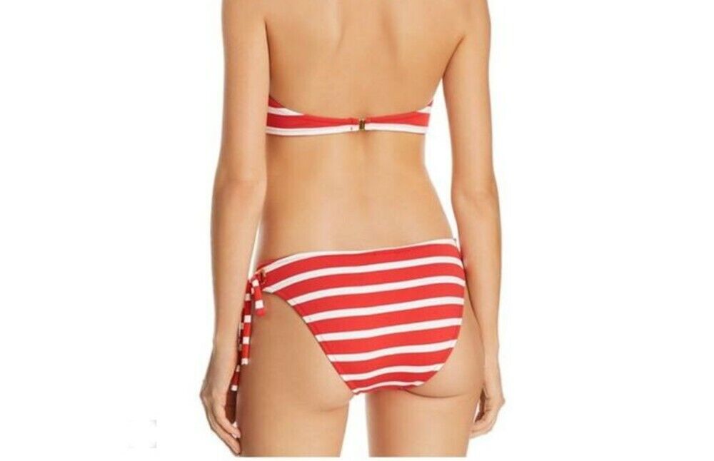 Parte inferior de bikini Milly Stripe Swim Grommet MSRP $100 Talla S # U8 436 NUEVO