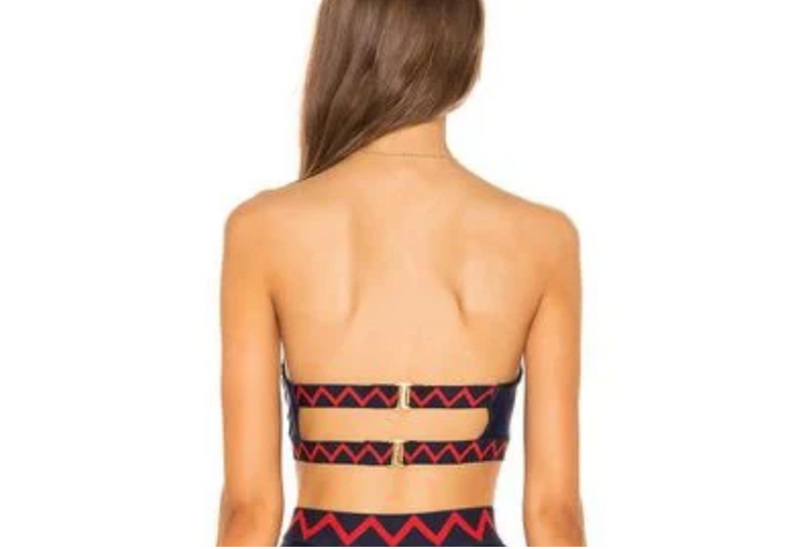 Shoshanna Open Back Bandeau Bikini Top