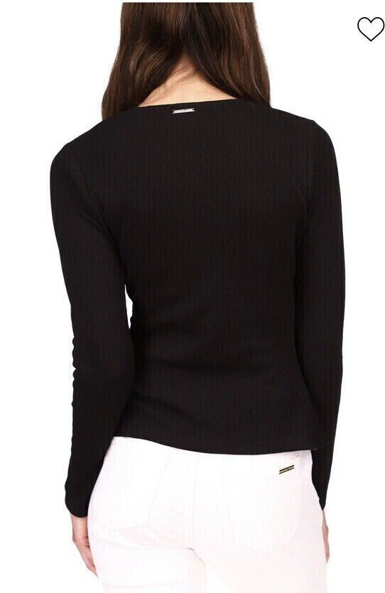 MICHAEL Michael Kors Waffle Knit Faux-Wrap Top