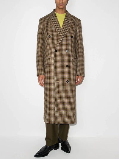 Sunflower Double Breasted Tattersall Coat Size 48 MSRP $780 # 20A 664 NEW