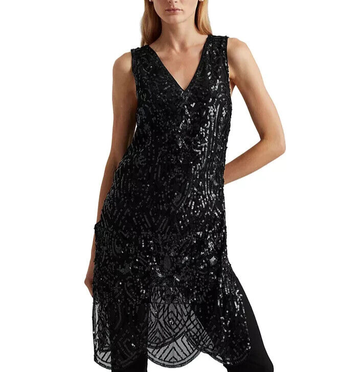 Lauren Ralph Lauren Sleeveless Sequined Top MSRP $245 Size 10 # 1B 1555 NEW