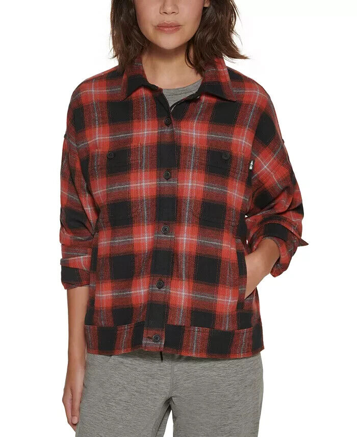 BASS OUTDOOR Encore Plaid Cropped Field Jacket MSRP $79 Size XL # 4D 607 NEW