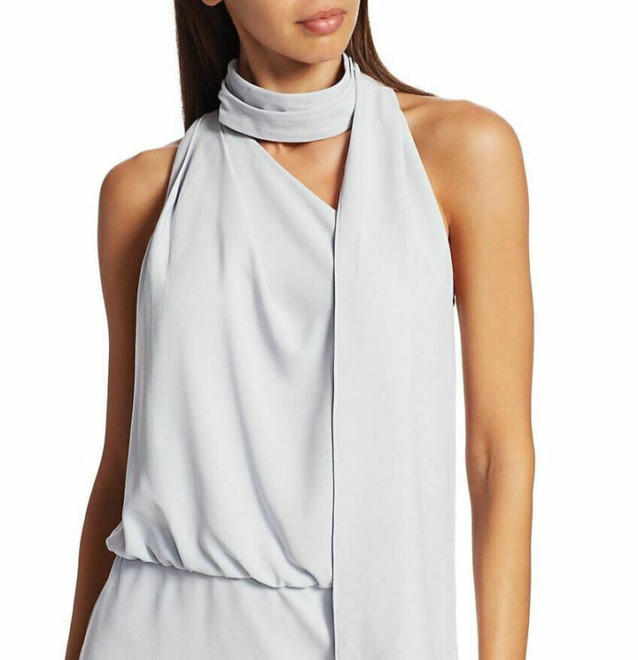 Minivestido con detalle de bufanda HALSTON