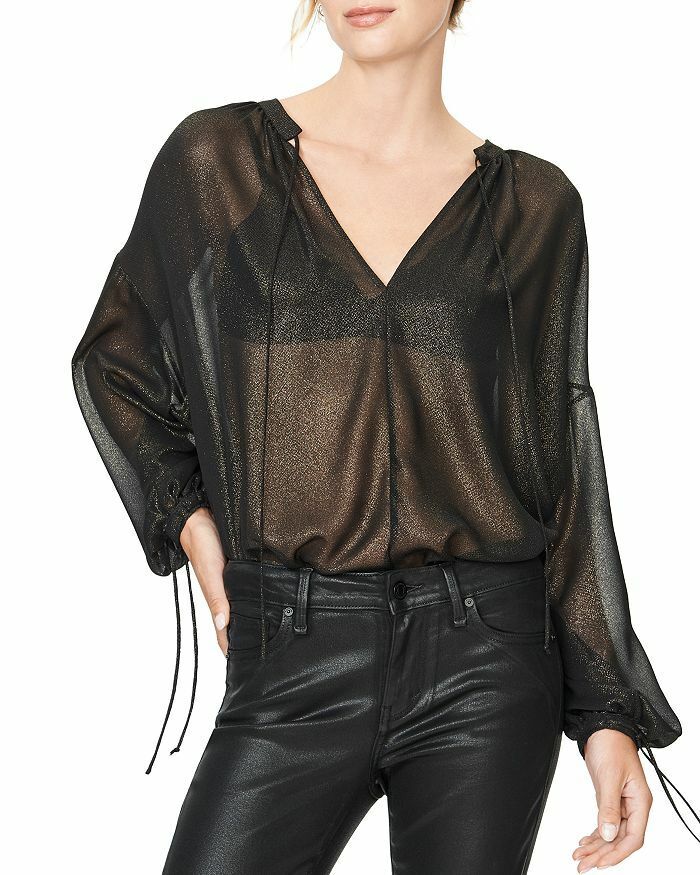 Habitual Cosette Semi-Sheer Metallic Top MSRP $148 Size S # 6A 1310 NEW