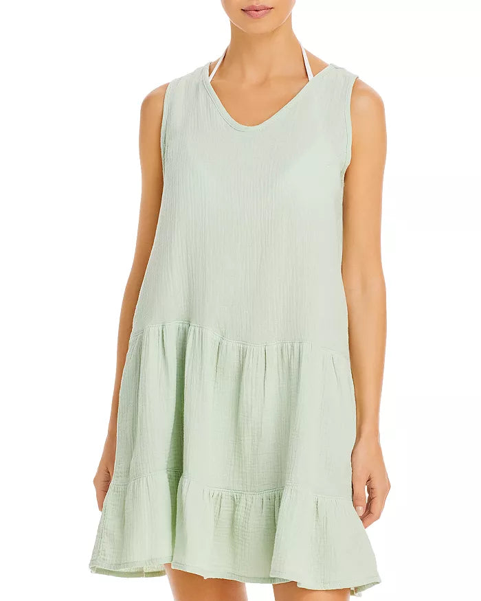 J. Valdi Ruffled Dress Swim Cover Up