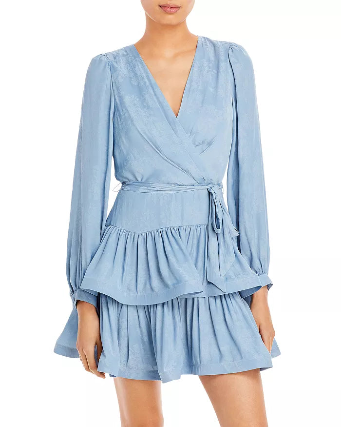 BCBGMAXAZRIA Tiered Ruffle Mini Dress