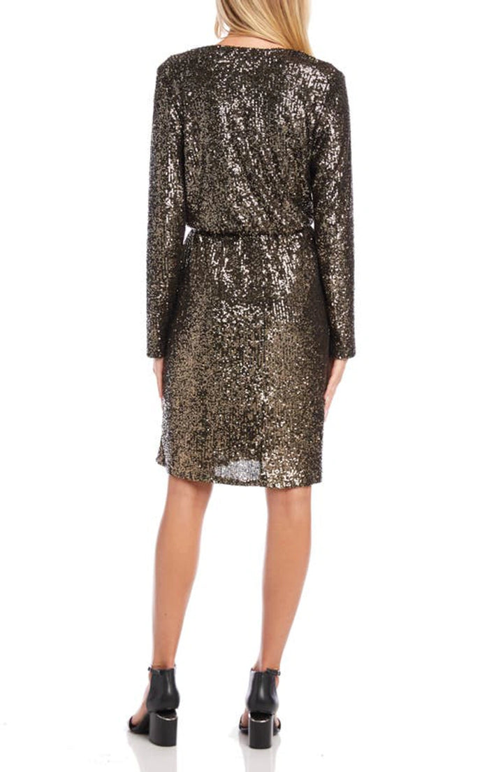 Karen Kane Long Sleeve Sequin Dress