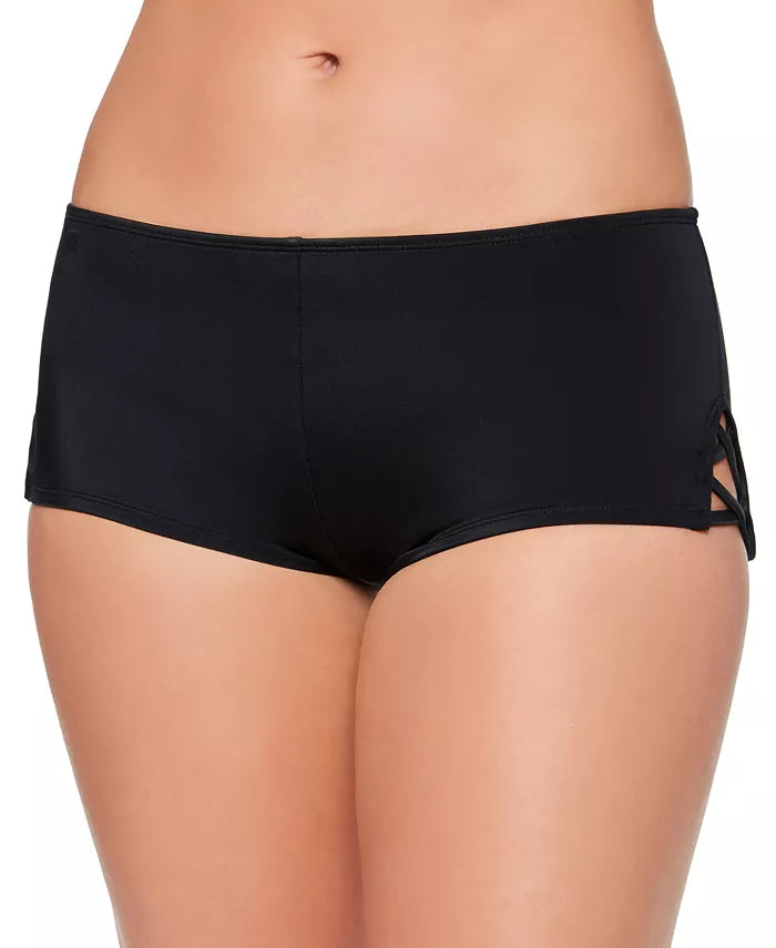 Salt + Cove Juniors' Strappy-Side Swim Boyshorts