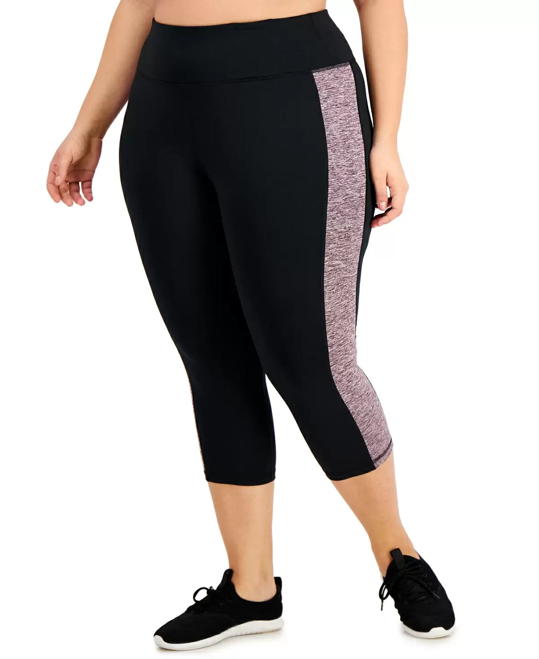 ID Ideology Plus Size Colorblocked Capri Leggings