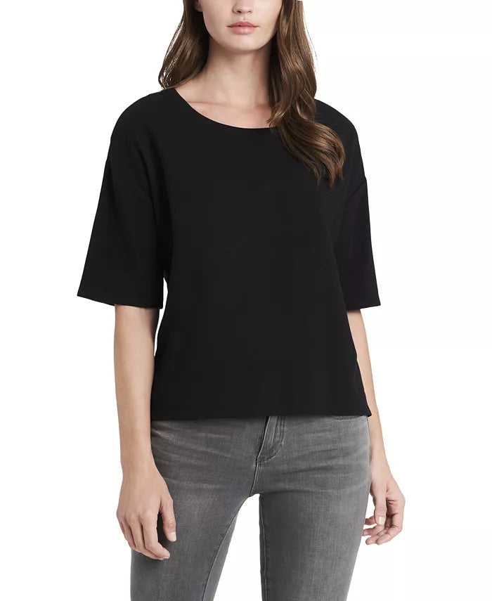 Vince Camuto Women's Elbow Sleeve French Terry Top