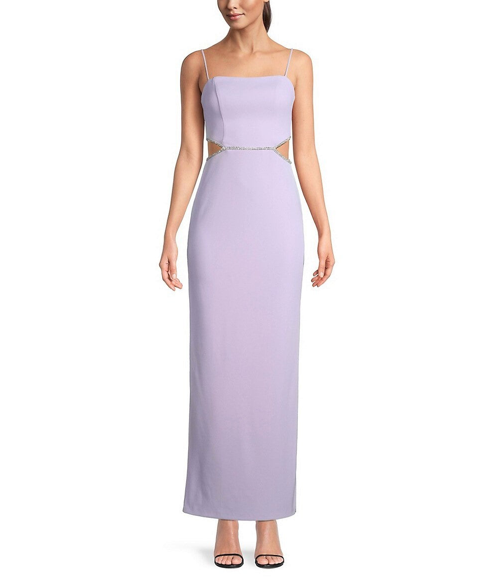 AQUA Side Cutout Gown