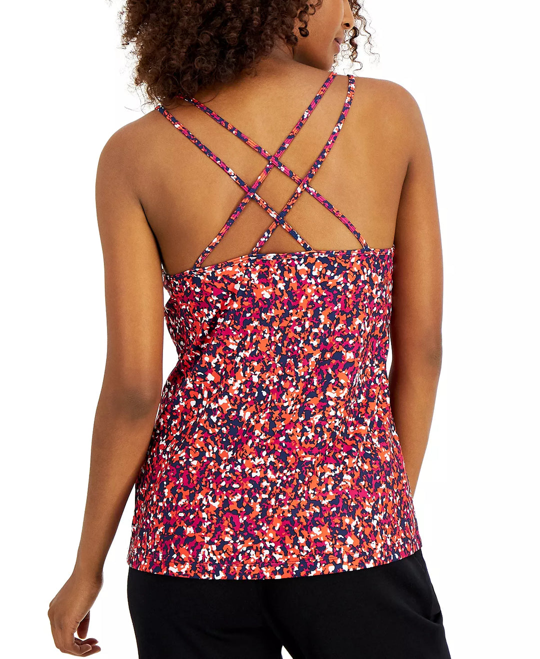 Ideology Speckle-Print Strappy Tank Top
