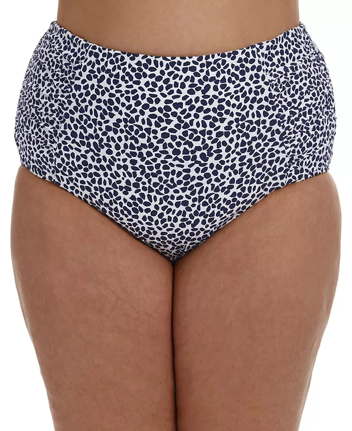 La Blanca Plus Size Printed High-Waist Bikini Bottoms