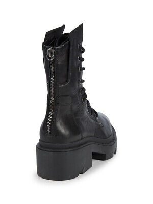 Ash Madness Leather Combat Boots