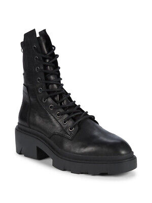  Ash Madness Leather Combat Boots MSRP $345 Size 41 # M1 217 NEW