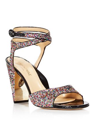 MARION PARKE Loretta Rainbow Glitter High-Heel Sandals $650 Size 36.5 # M2 137 N