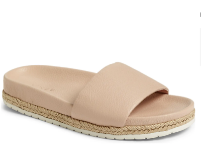 Vince Women's Aurelia Leather Pool Slide Sandals $195 Size 5.5 # M2 165 New   
