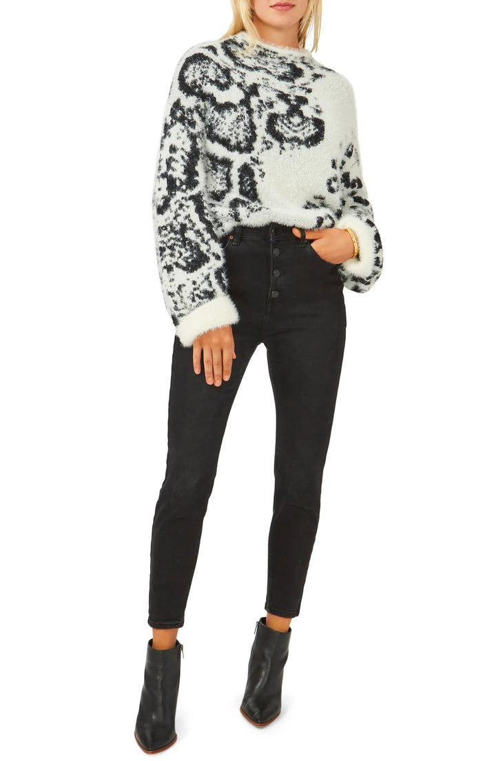 Vince Camuto Mixed Animal Sweater