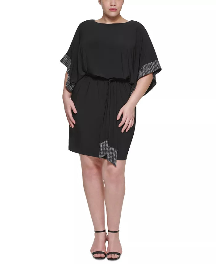 Jessica Howard Plus Size Belted Blouson Dress