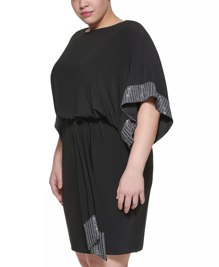 Jessica Howard Plus Size Belted Blouson Dress