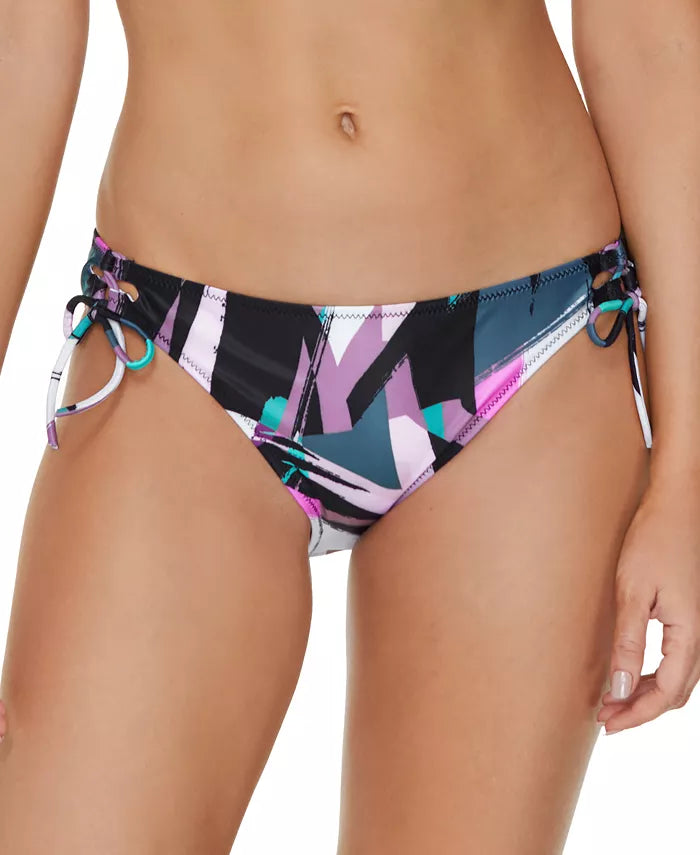 Raisins Juniors' Printed Sweet Side Lace-Up Bikini Bottoms