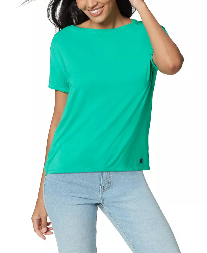 Anne Klein Sport Women's Ember Boat Neck Top